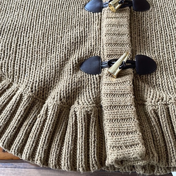 Michael Kors Poncho Cape Cardigan Sweater with zipper & toggles size Medium - Picture 7 of 16